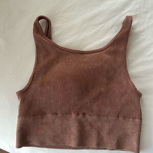 Brown tank top w/ built in sports bra